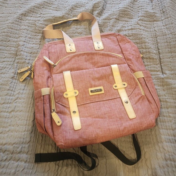 Large Pink Travel Backpack Luxury Style