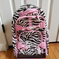 Pottery Barn Girls Mackenzie Rolling ZEBRA Backpack  $20