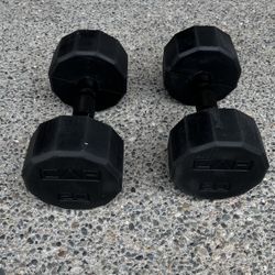 Rubber Coated Dumbbells 20lb Pair