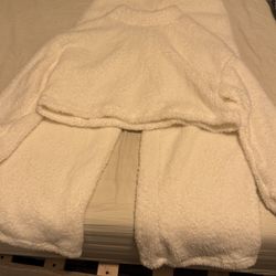 White Fleece Sweats 