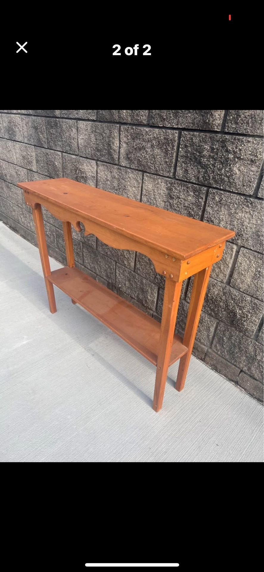 cedar accent table