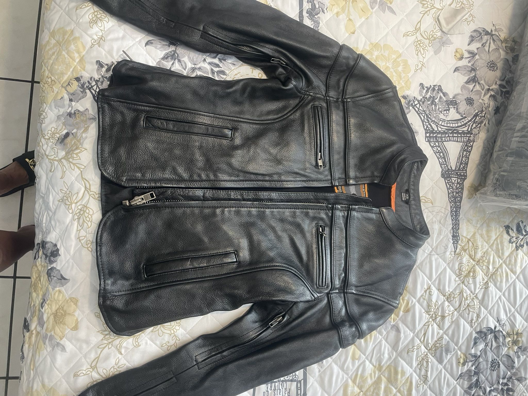 First Classic Real Leather Motorcycle Jacket.