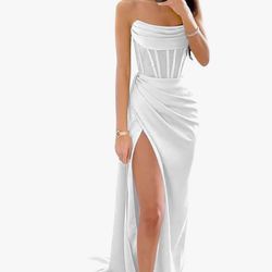 White Long Prom Dress
