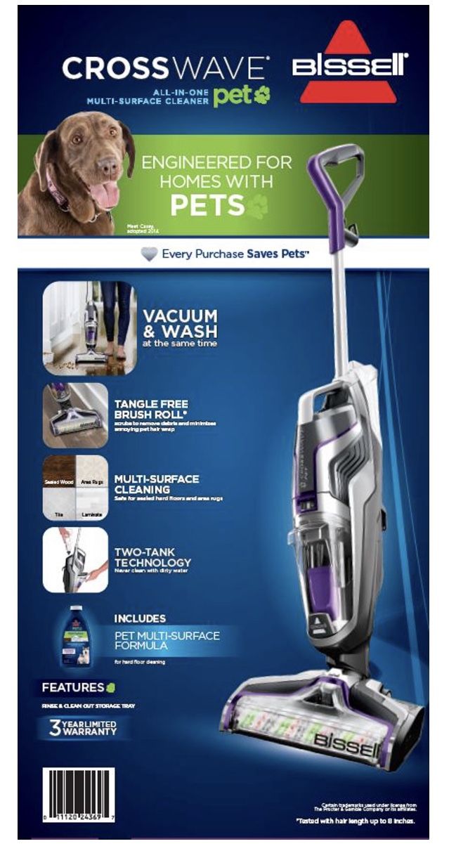 BISSELL Crosswave Pet Multi-Surface Wet/Dry Vacuum, 2328