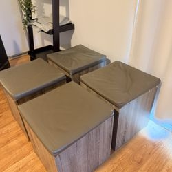 Set of Four Ottomans (Moving, Needs To Go ASAP)