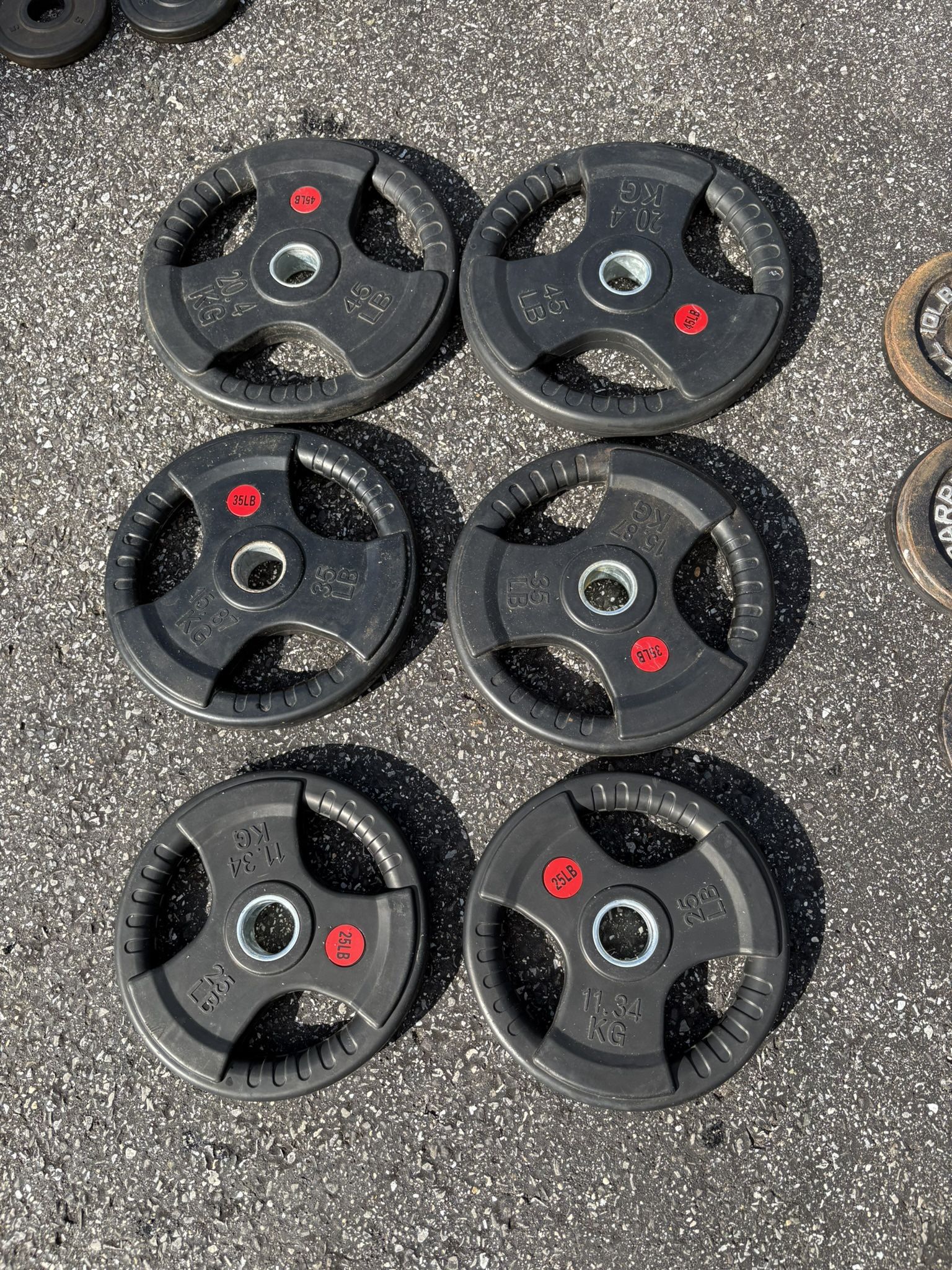 Rubber Olympic Weights 