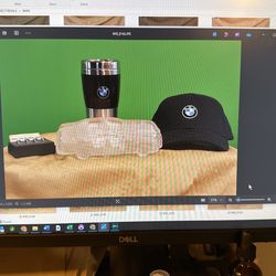 BMW glass gift Set, With BMW HAT, BMW MUG, BMW TIRE VALVE CAPS