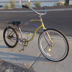 Large ELECTRA BEACH CRUISER W CUST PAINT JOB