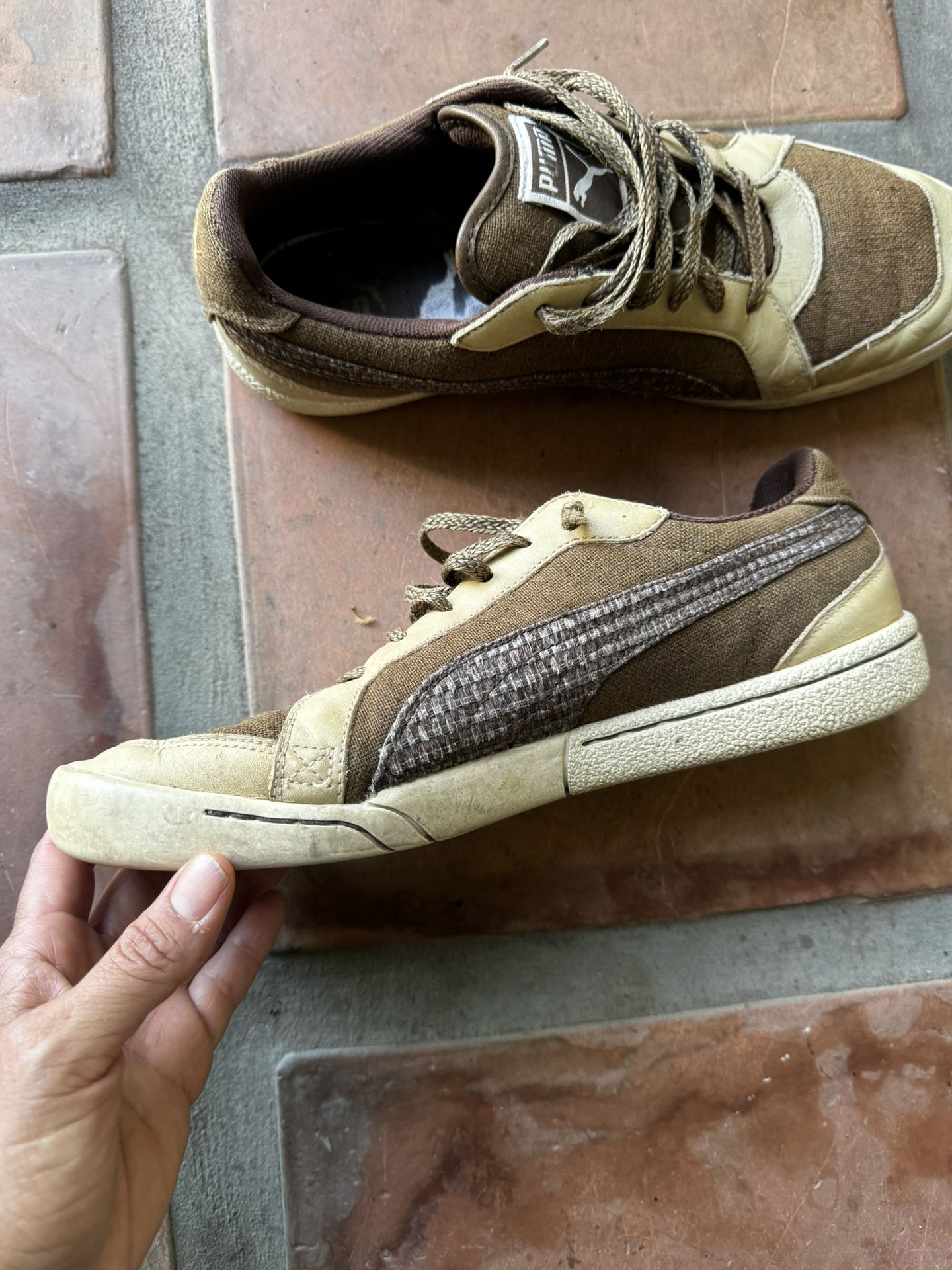 Puma Men’s Hemp Textile & Leather Sneakers Size 8.5