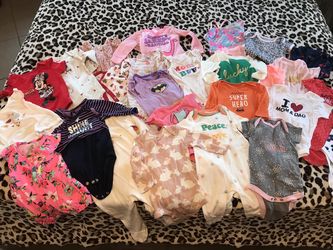 Short and long sleeve onesies o-3 months 25 items for sale