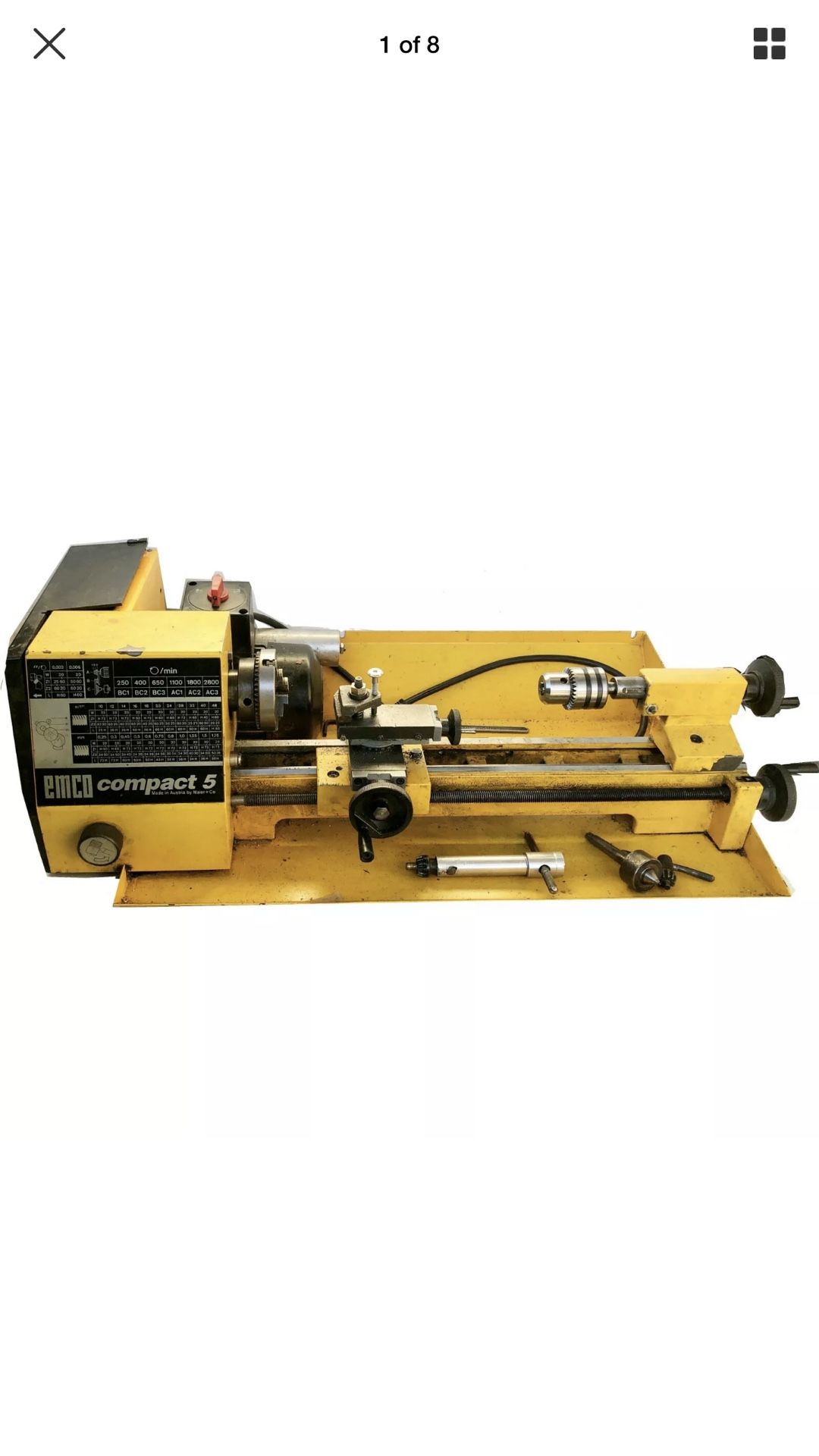 EMCO COMPACT 5 mini LATHE USED WORKING CONDITION
