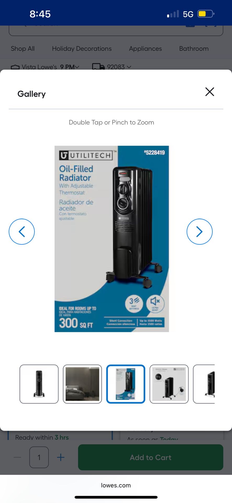 Utilitech Electric Heater