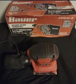 Brand new factory sealed belt sander and one used hand sander works amazing will not separate amazing