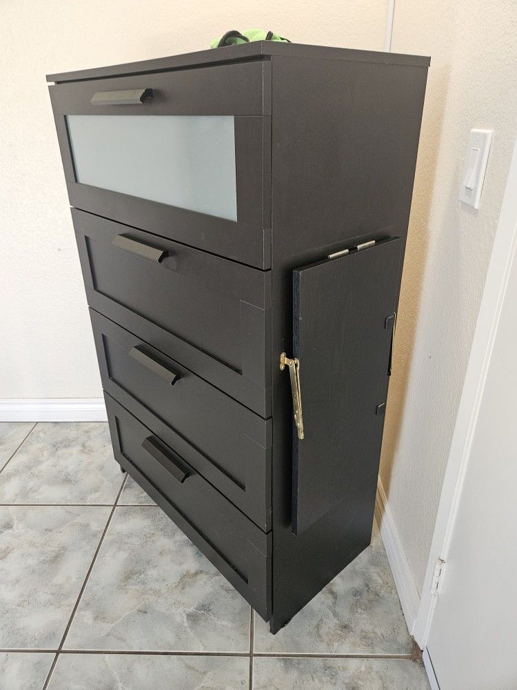 Ikea BRIMNES 4-drawer chest dresser, black