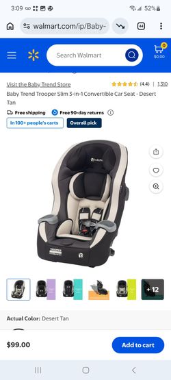 Baby Trend Trooper Slim 3-in-1 Convertible Car Seat $75