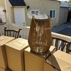 Solar Lantern Outdoor, Hanging Solar Woven Lantern, LED Garden Lights, dur-able & Waterproof, Boho Light Fixture Style Wicker Lamp for Garden Patio Ya