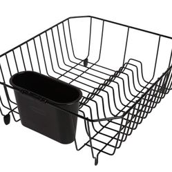 Rubbermaid Small Dish Drainer, Color Black, 12.5” * 14.31” * 5.39” Inch 