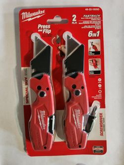 Milwaukee Fastback 6-in-1 Folding Utility Knife Set 2-Pack
