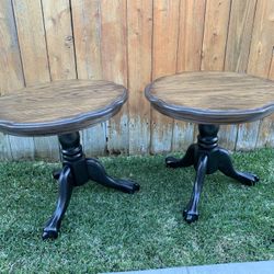 Refinished Pair Of Side/end Tables 