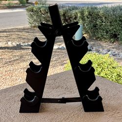 Hola Hatha Dumbbell Hand Weight Stand in black