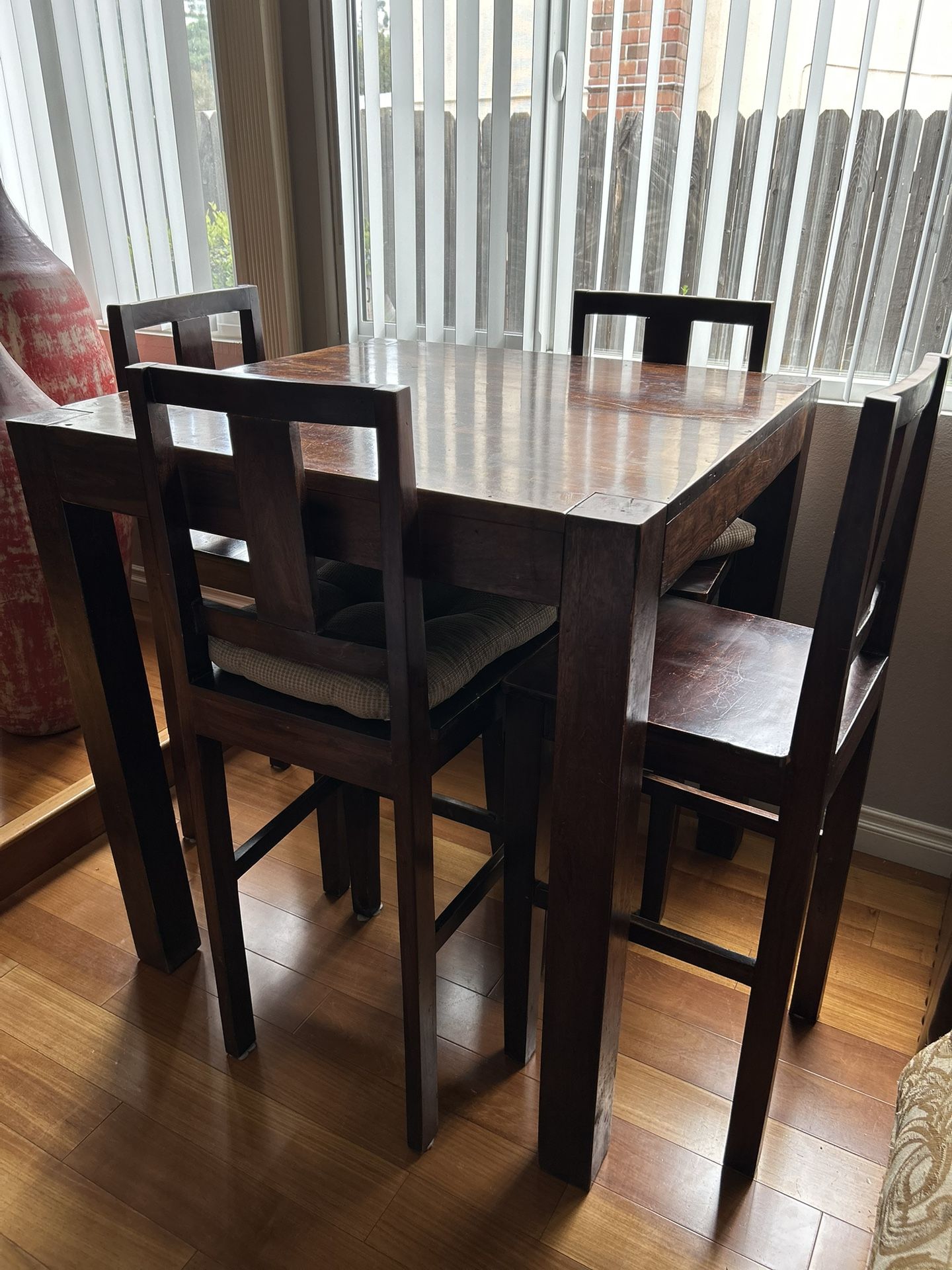 Wooden Dining Set (4 Chairs)