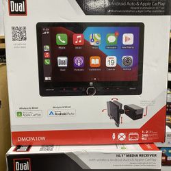 Dual Electronics DMCPA10W 10.1” Wireless Apple CarPlay & Android Auto Car Stereo,