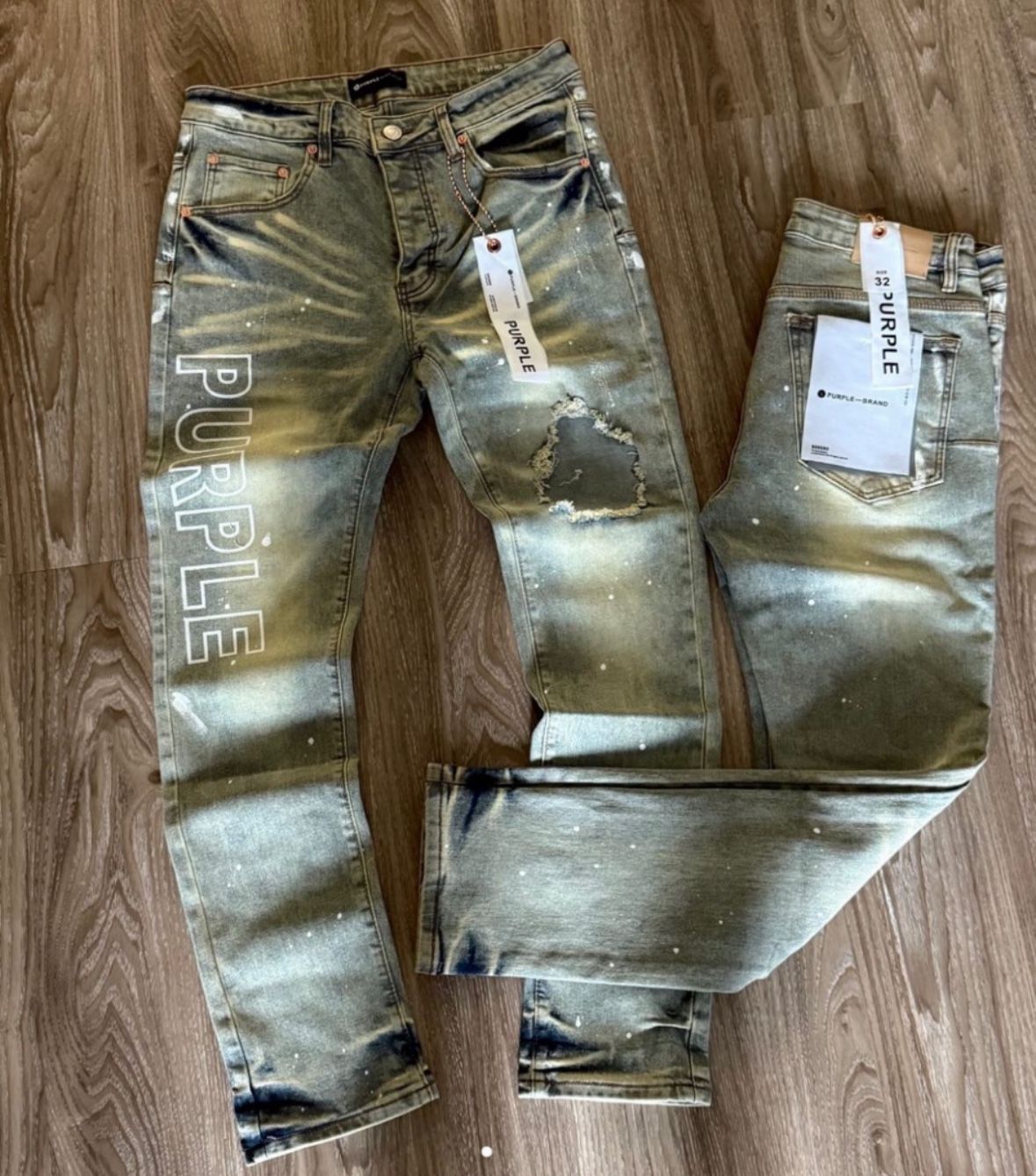 purple jeans