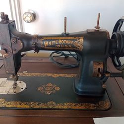 Antique Vintage Sewing Machine Table