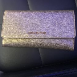 Michael Kors Jet Travel Gold Trifold Wallet