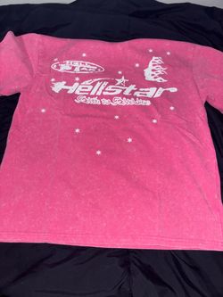 Hellstar Pink Acid Wash Graphic T-Shirt