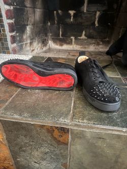 Christian Louboutin Black Spiked Low-Top Sneakers