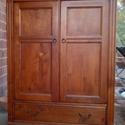 TV Hutch Ethan Allen Solid Wood Armoire, TV hutch. 
