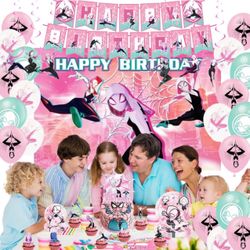 Spider Girl Birthday Party Decoration Supplies. 