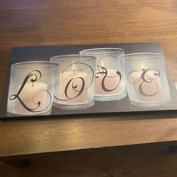 24" x 12" x 1" - "Large Love By Candle Light Canvas picture Wall Hanging 