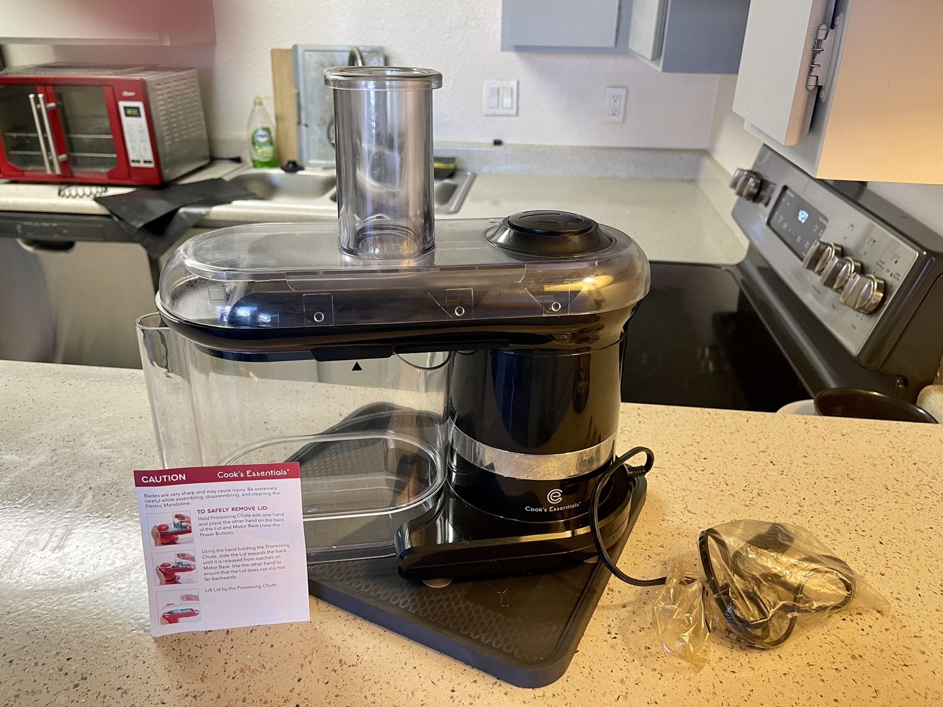 Cook's Essentials Electric Mandoline: Chopper, Slicer w/ 7 Blades