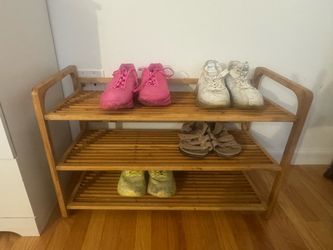 3-Tier Wooden Shoe Rack / Storage Shelf