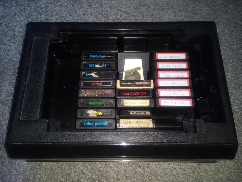 Atari 2600 Games Lot of 20 Tested and Working + Storage See Pics