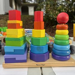 Montessori Wooden Shape Stacker Toy