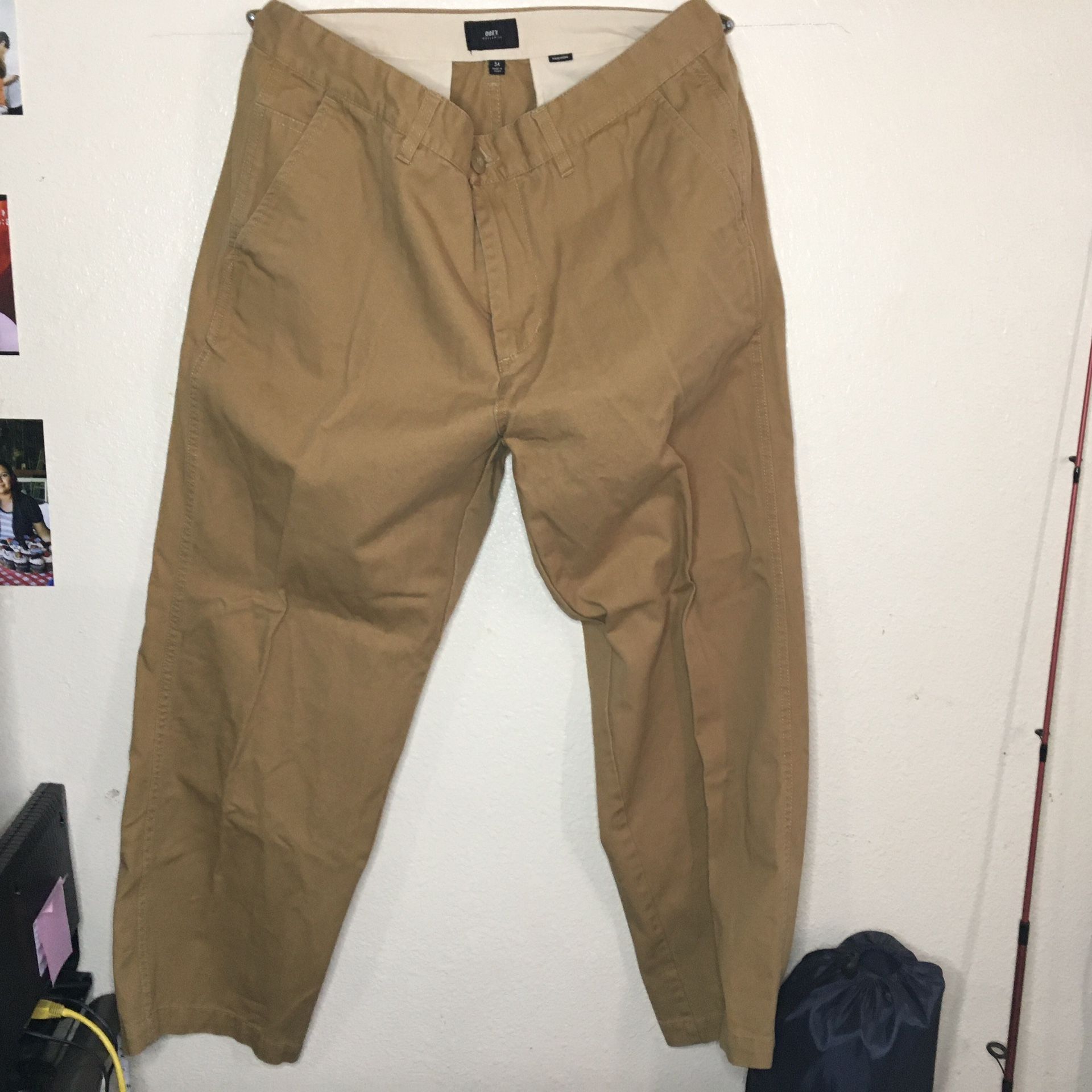 Obey Khaki Pants Size 34 Brand New No Tags Price 25$ Price Is Negotiable