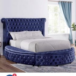 250 OBO  Queen Upholstered Bed W/USB Ports 