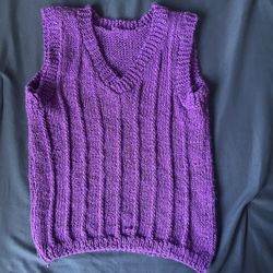 Knitted Purple Vest