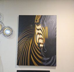 Large Zebra Canvas Wall Art