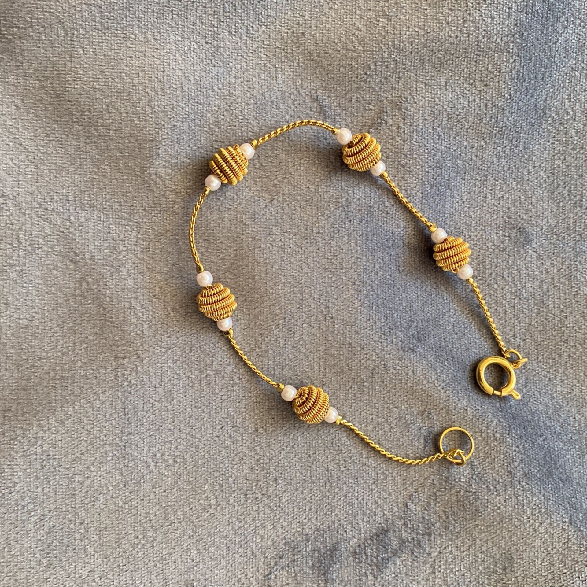 Bracelet Small Gold Plated And Pearl