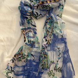 Scarf - Blue Abstract