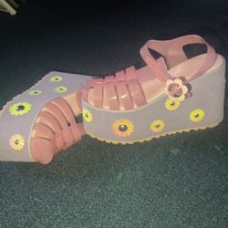 Sugar Thrills Jelly Sandal Platforms Size 8 Women’s