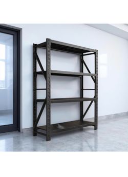3000LBS Heavy Duty Storage Shelves,Adjustable Metal Garage Shelving Units, Industrial Shelving for Warehouse & Commercial Storage (Black, W67*D21.7*H6
