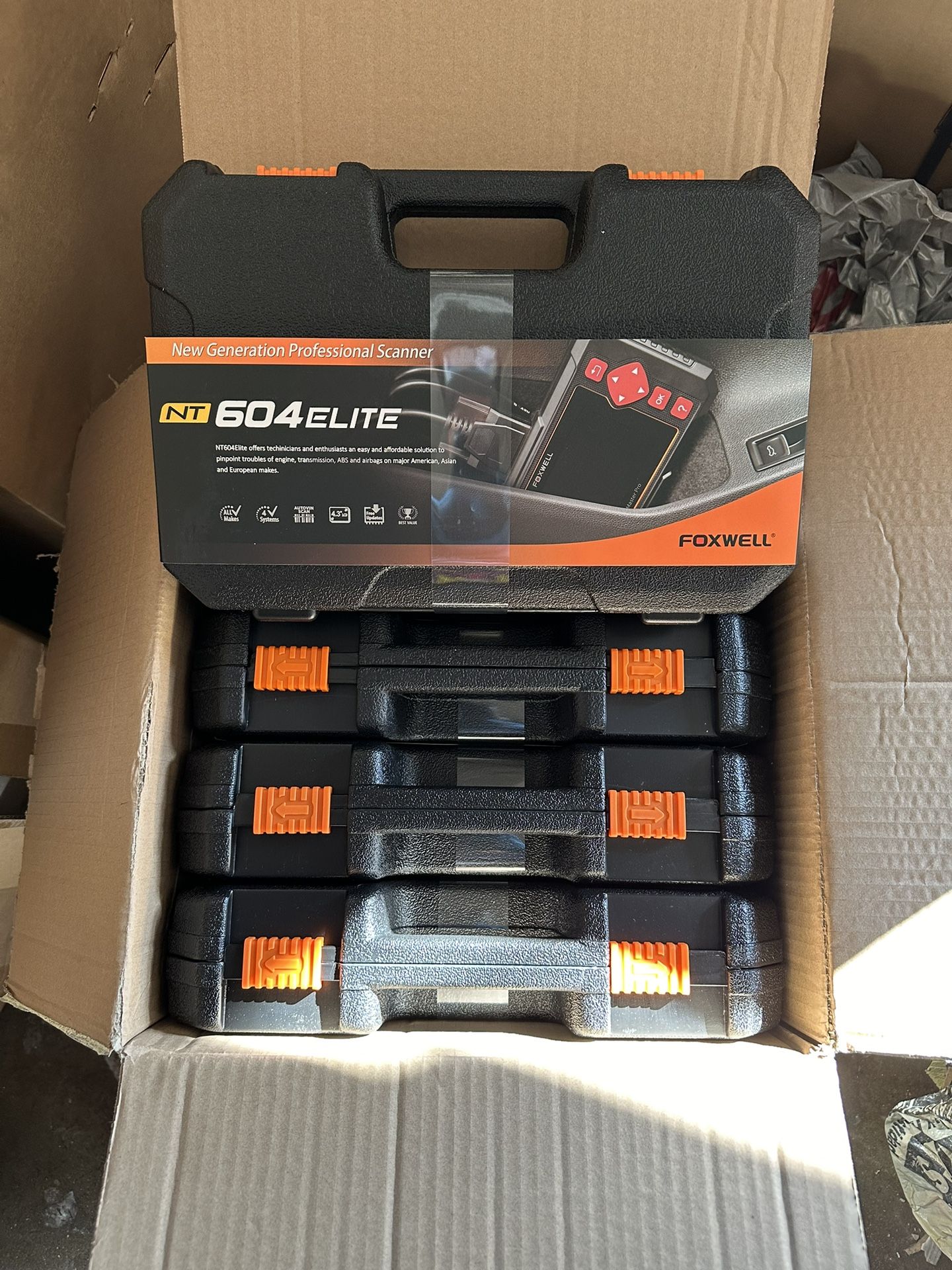 FOXWELL Car Scanner NT604 Elite OBD2 Scanner ABS SRS Transmission, Check Engine Code Reader,Diagnostic Scan Tool with SRS Airbag Scanner, Car Diagnost