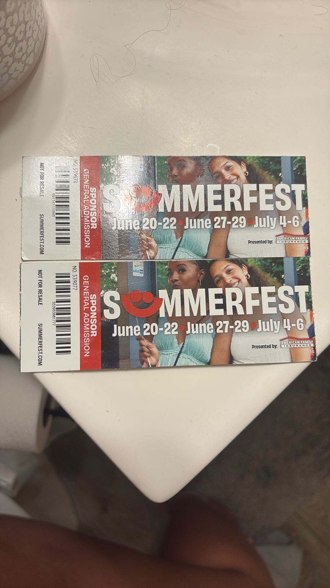 Summer Fest Tickets!!!