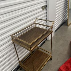 2 Tier Industrial Drink Cart Rolling