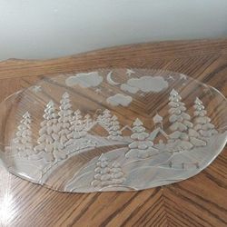 Winter Wonderland  Glass Tray/ Decorative 